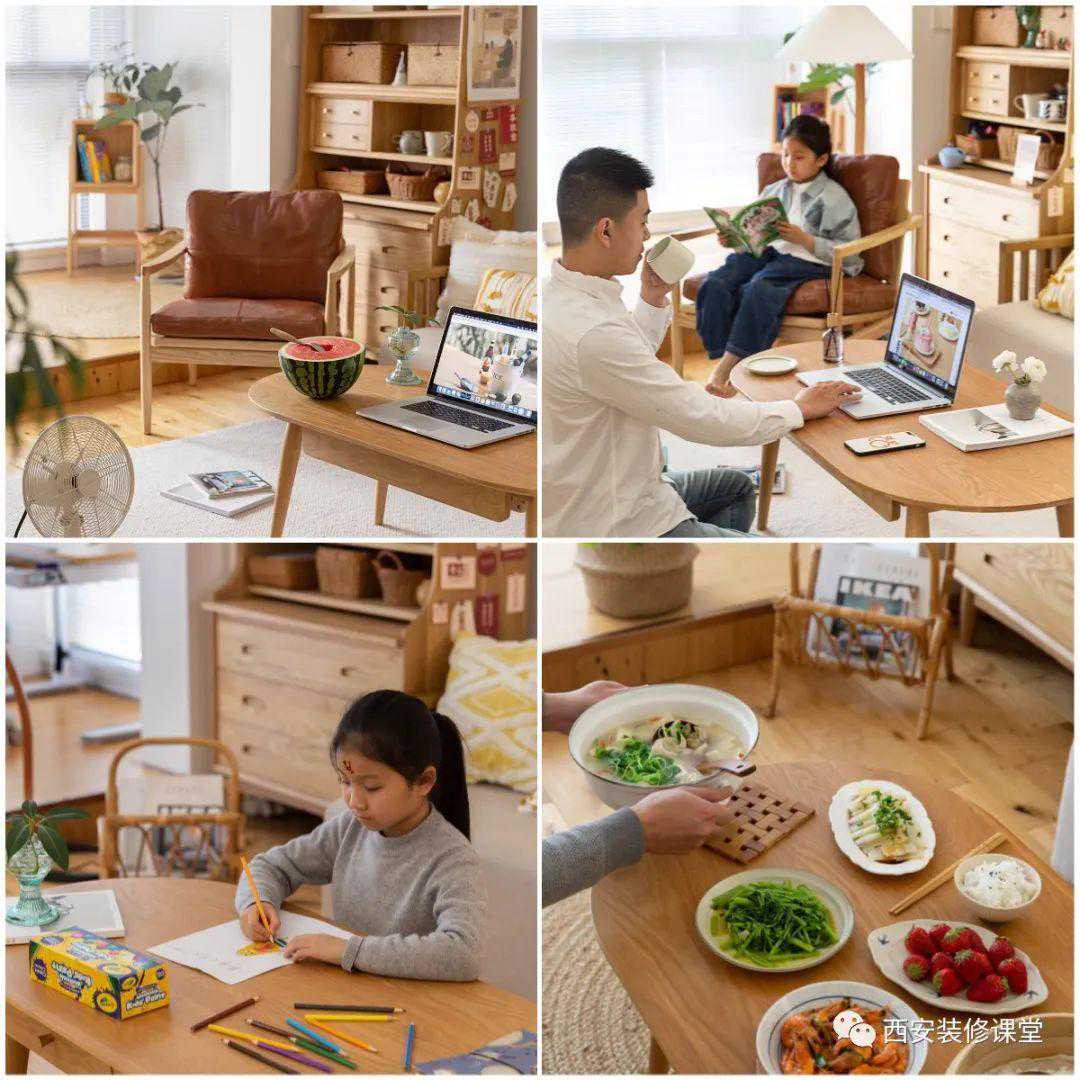 小户型没有餐厅，茶几怎么兼顾餐桌